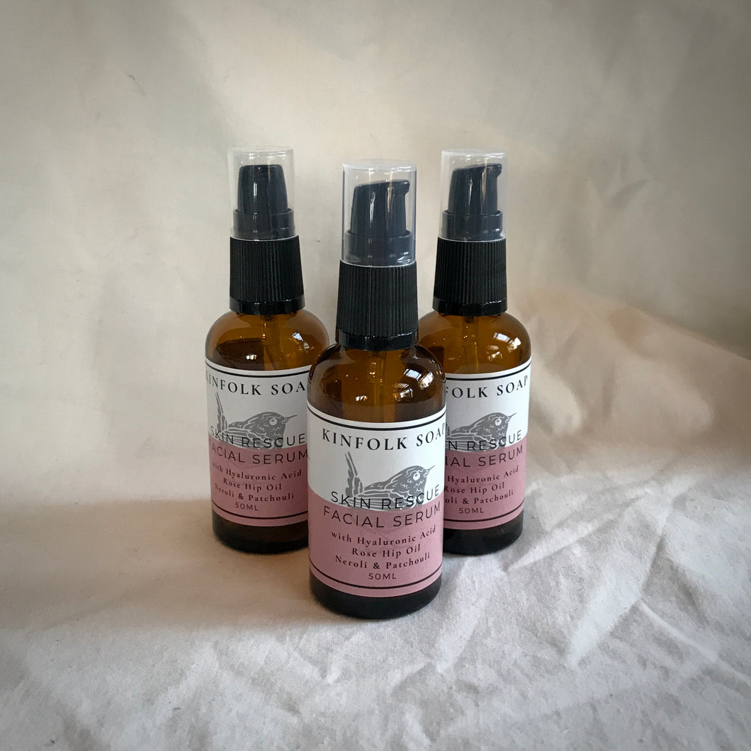 Skin Rescue Facial Serum with Hyaluronic Acid & Rose Hip Oil 50ml / 100ml